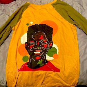 Size: XL(16).   Color: Yellow, dark green